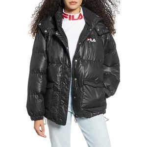 black fila puffer jacket